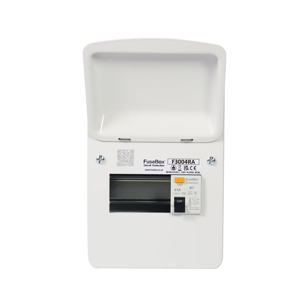 FuseBox F3004RA 4 Way RCD Consumer Unit 63A