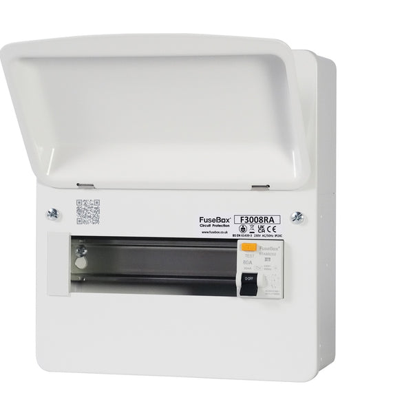 FuseBox F3008RA 8 Way RCD Consumer Unit 80A