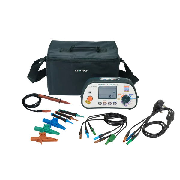Kewtech KT63PLUS 6-in-1 Multifunction Tester & JAWS Current, Voltage & Resistance Clamp Meter