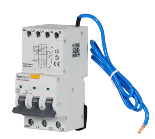 FuseBox 3 Phase Bi-Directional 3P+N C Curve RCBO