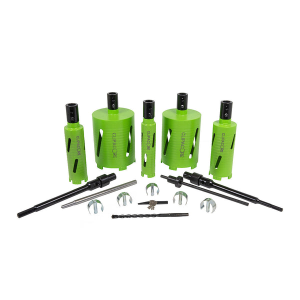 CK QCXPP Clipacore Xpresscut Pro 23pc Professional Dry Diamond Core Kit