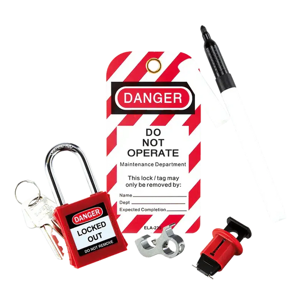 LOCKOUT TAGOUT KIT MCB Lockout Tagout Acciaio Blocco Interruttore 38mm - Foto 5
