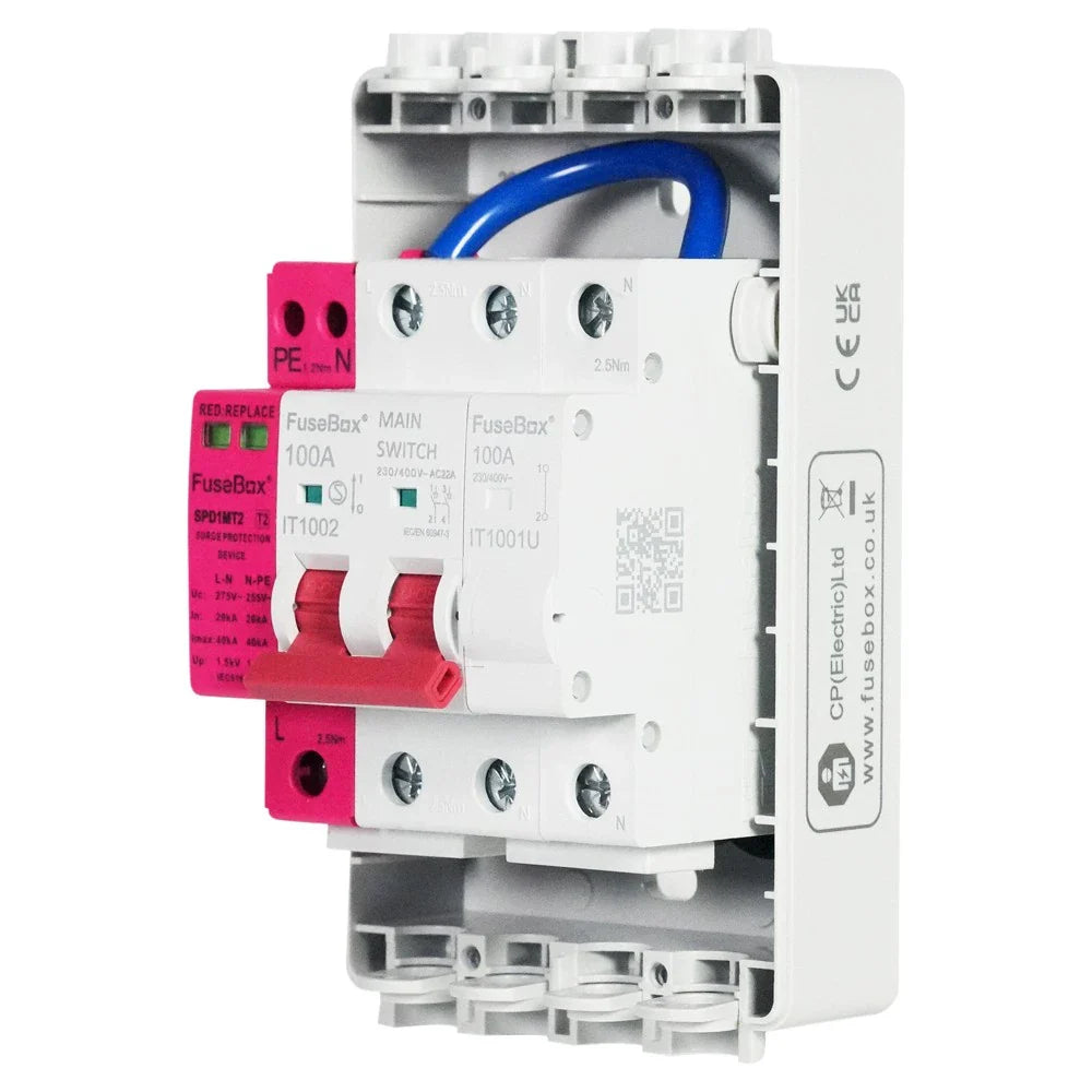 Fusebox E2PMST2 100A Electricity Meter Isolator Switch with Surge Protection