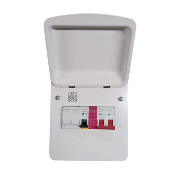 FuseBox EV40ABDZ6P EV Charger Supply Unit 40A Bi-directional RCBO and T2 SPD and 2 Additional Usable Ways
