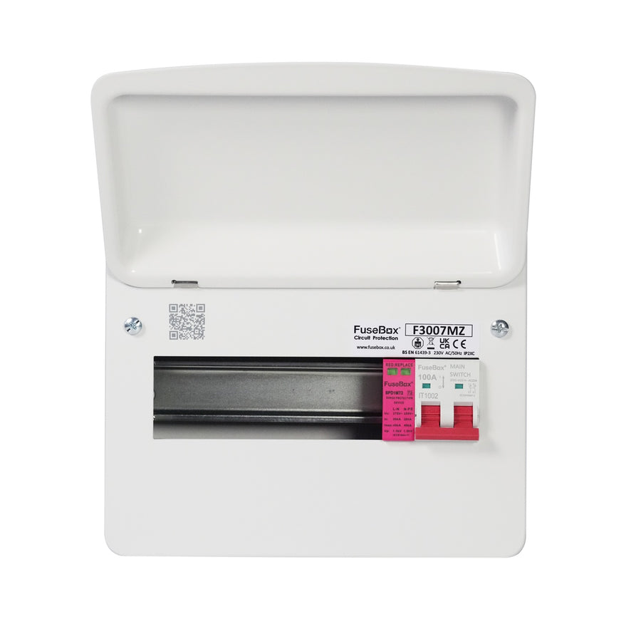 FuseBox F3007MZ 7 Way RCBO Consumer Unit With T2 SPD
