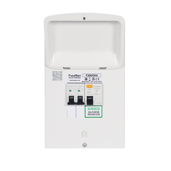 FuseBox F300GRA Garage Consumer Unit c/w RCD Type A B6 & B16 MCBs