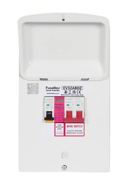FuseBox EV32ABDZ EV Charger Supply Unit 32A Bi-directional RCBO and T2 SPD