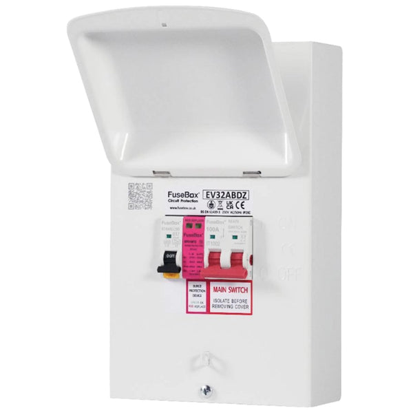 FuseBox EV32ABDZ EV Charger Supply Unit 32A Bi-directional RCBO and T2 SPD