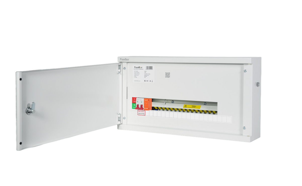 FuseBox HSP19Z 19 Way SP&N Horizontal Distribution Board c/w Main Switch & SPD