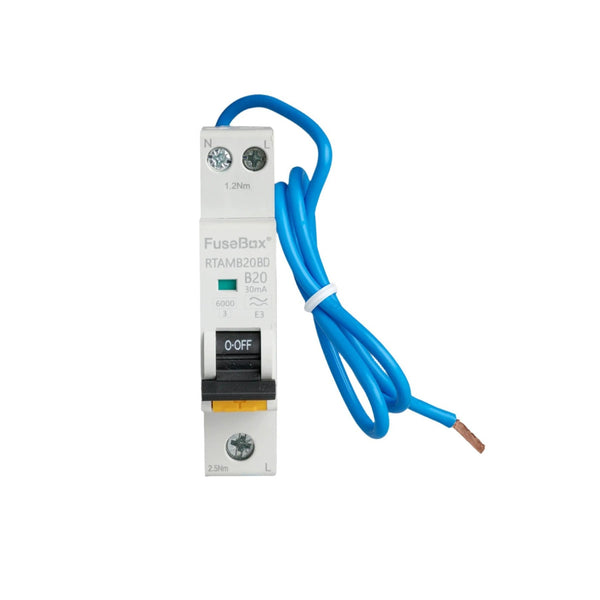 M2 6A Double Pole 1 Module B Curve 6kA 30mA Type A Compact RCBO (M21BK6 M2 6A Double Pole 1 Module B Curve 6kA 30mA Type A Compact RCBO (M21BK6