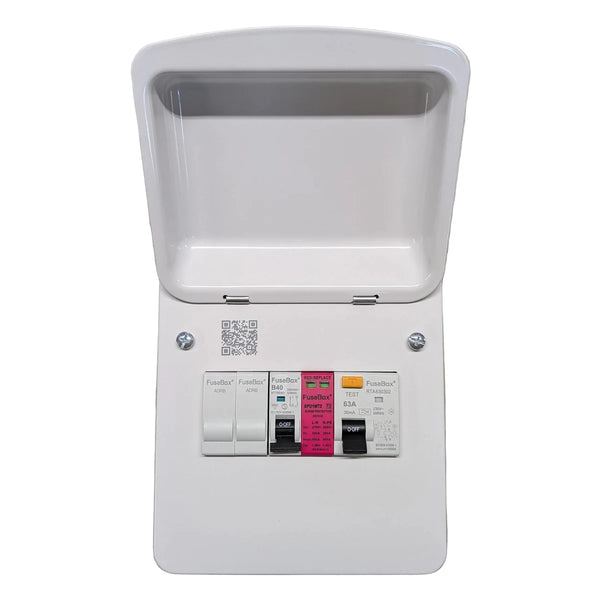 FuseBox EV32RAZ EV Charger Distribution Board Type A 63A RCD with Surge Protection