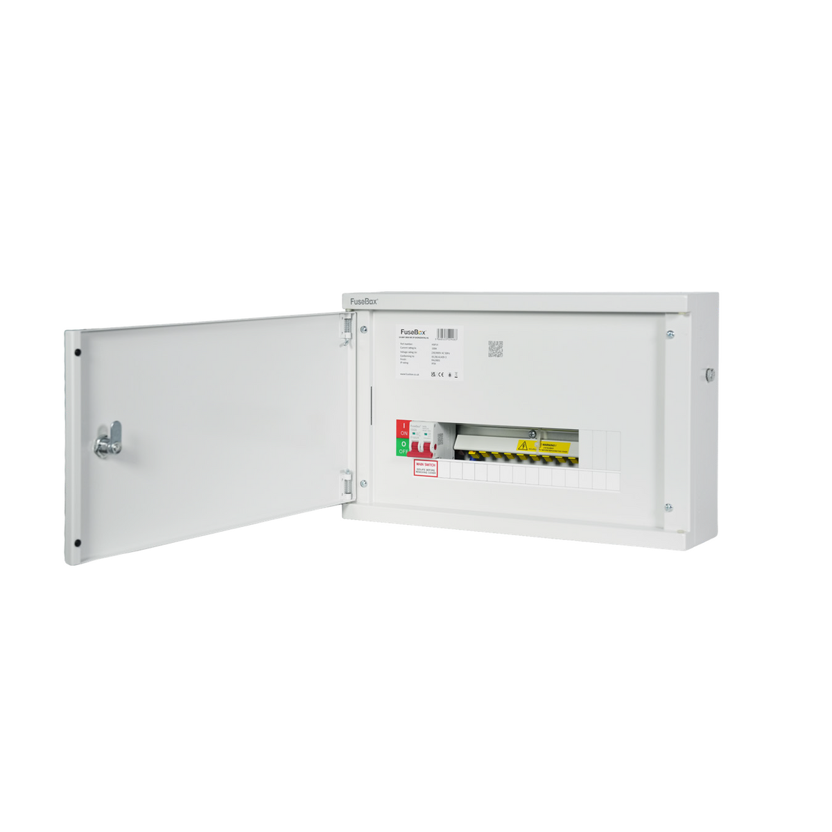 FuseBox HSP14 14 Way SP&N Horizontal Distribution Board c/w Main Switch