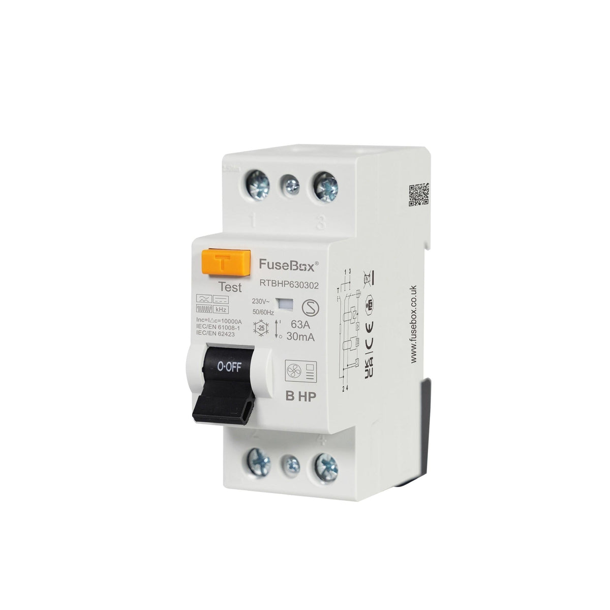 FuseBox RTBHP630302 Heat Pump DP RCD TYPE B 63A 30mA