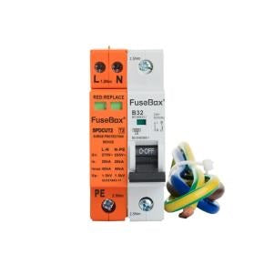Fusebox Surge Protection Device SPD with 32A MCB Kit