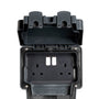 Fusebox WS2G2P 2 Gang 13A Switched Socket DP IP66 Grey