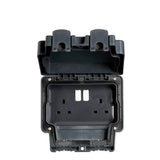 Fusebox WS2G2P 2 Gang 13A Switched Socket DP IP66 Grey