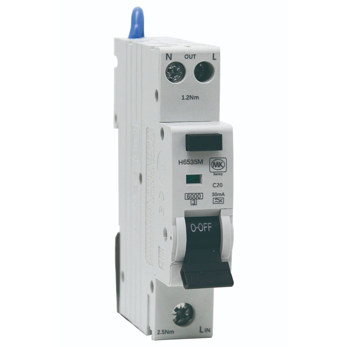 MK Sentry Mini Type A RCBO C Curve 6kA 30mA – www.fusebox.shop