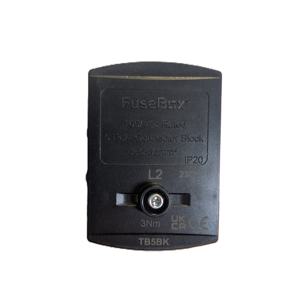 Fusebox TB5BK 100A Single Pole Connector Block Black