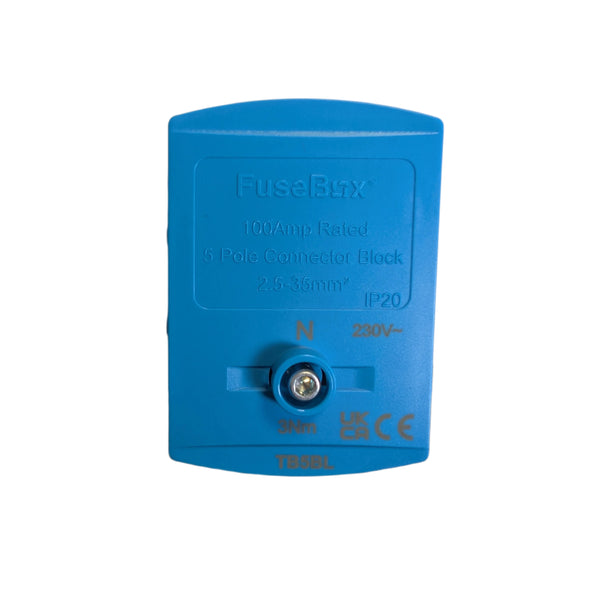 Fusebox TB5BL 100A Single Pole Connector Block Blue