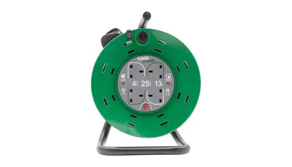 Tower TP22534 4 Socket 25 Metre 13 Amp Cable Reel Drum