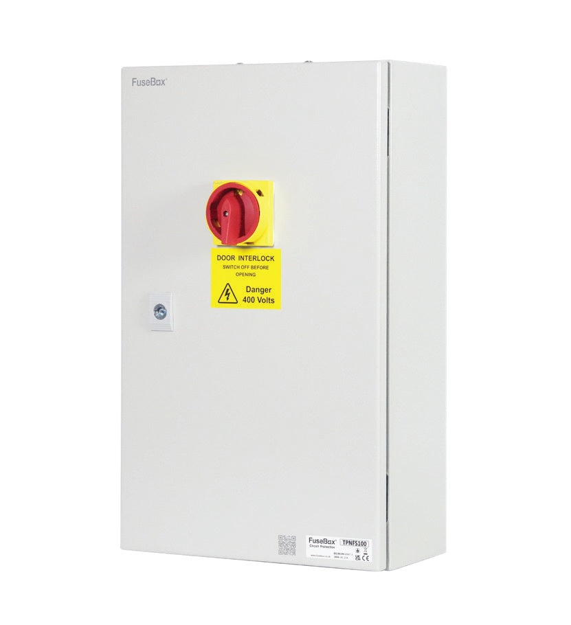Fusebox TPNFS100 100A TP&N Metal Fused Switch with Door Interlock IP65