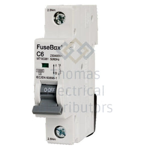 FuseBox 6A to 63A Single Pole 10kA C Curve MCB