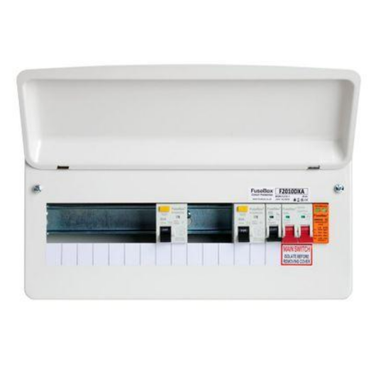 FuseBox F2010DXA 10 Usable Way Dual RCD Consumer Unit With SPD