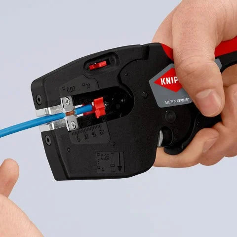 Knipex 1272190SB NexStrip Multi-Tool Wire Stripper Pliers for Electricians with Non-slip Plastic Grips