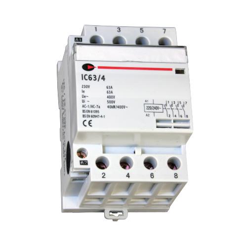 Lewden IC63/4 230V 63A 4 Pole Contactor with 4 NO Contacts