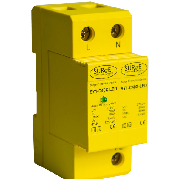 Surge Protection Devices SY1C40XLED – Type 2+3, single phase, with LED indication