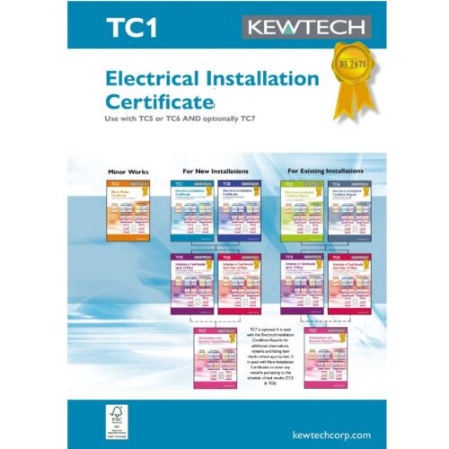 Kewtech Electrical Installation Certificate Pad