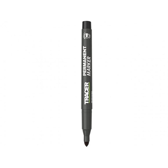 TRACER Permanent Marker Pen Black 1-2mm Fine Bullet Point