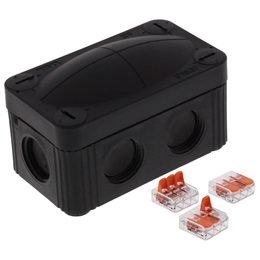 Wiska 10109900 COMBI 206 85mm x 49mm x 51mm PVC Adaptable Box Black IP67