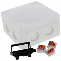 Wiska COMBI 308 PVC Adaptable Box with Wagos White IP66